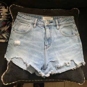 High Waisted Denim Shorts